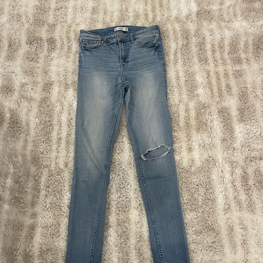 Abercrombie & Fitch Light Blue High Rise Skinny Jeans